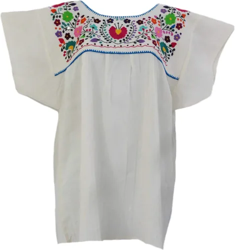 Vista 4 de Blusa Mexicana Campesina Floral