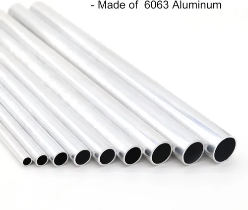 Vista 3 de Tubo redondo de aluminio 6063, 0.315 in de diámetro exterior de 0.039 in de grosor de pared de 11.811 in de longitud, tubo recto de metal sin
