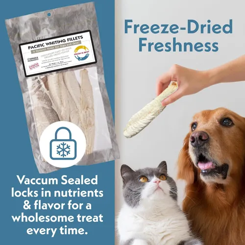 Vista 7 de Fresh Is Best Golosinas liofilizadas para perros – Pescado crudo liofilizado para gatos y caninos en bolsa resellable con cremallera – Golosinas
