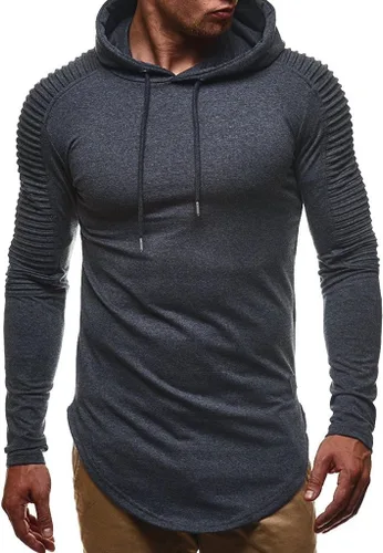 Vista 2 de Leif Nelson LN6369 Sudadera con capucha de gran tamaño para hombre