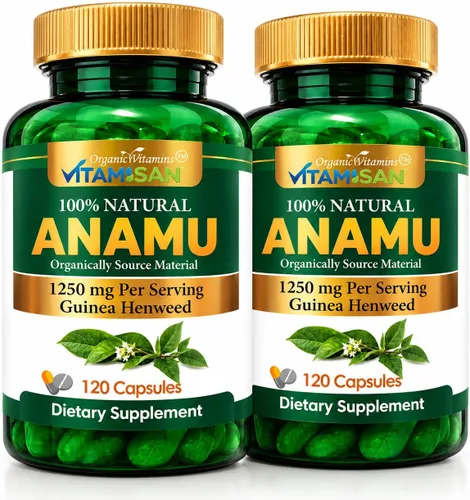 Vista 7 de Vitaminas Orgánicas Anamu 1250mg 100% Cultivado Orgánicamente 120 Cápsulas Petiveria Allicea