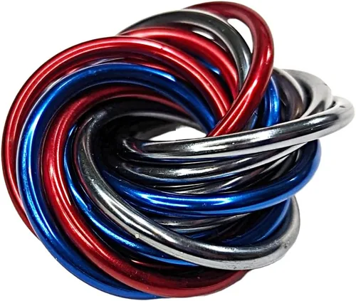 Vista 24 de Bola Fidget Möbii (MultiColor): Herramienta de juguete silenciosa para aliviar el estrés, ansiedad y estimular el ADHD para el hogar, viajes Cromo