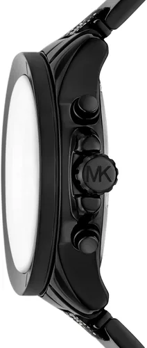 Vista 2 de Michael Kors Wren - Reloj cronógrafo de acero inoxidable, Negro y plata