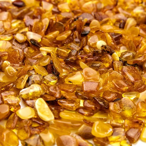 Vista 5 de Piedras ámbar pulidas y crudas 100% naturales del Báltico Chips Resina Ambar Piedra para manualidades de joyas y cuentas sueltas (sin agujeros)