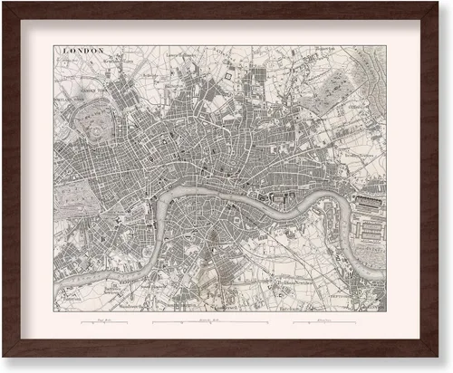 Vista 46 de Monem Art Mapa Monumental Vintage de Florencia Impresión - Póster de Viaje Retro - Arte de Italia - Gran Regalo para Hombres, Mujeres, Amantes
