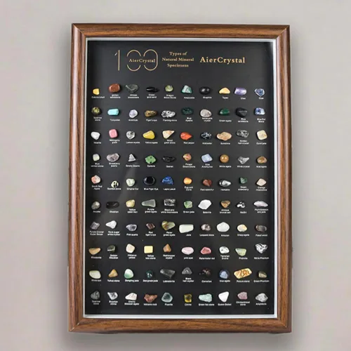 Vista 9 de Colección de 100 piedras preciosas de cristal natural, muestras mixtas de minerales crudos, incluyendo cuarzo, amatista y más para curación