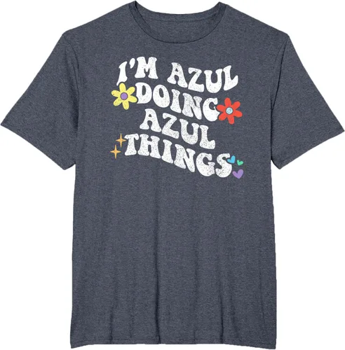 Vista 68 de Retro Groovy Im AZUL Doing AZUL Things - Camiseta divertida para el día de la madre, Negro