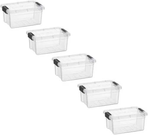 Vista 86 de Superio Mini contenedor de almacenamiento de plástico para crayón, suministros de arte y estuche de costura, organizador pequeño apilable