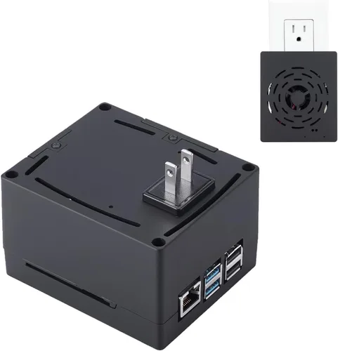 Vista 11 de Vilros Raspberry Pi Plug 'n' Pi- A Raspberry Pi Funda y fuente de alimentación Todo en uno Solución (Pi 4, Negro)