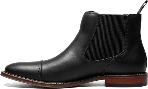 Vista 4 de STACY ADAMS Botas Chelsea con punta de casquillo Maury para hombre Negro