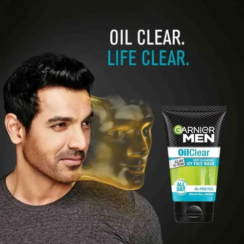 Vista 2 de Garnier Lavado facial transparente al aceite para hombre, 3.53 oz 3.53 oz