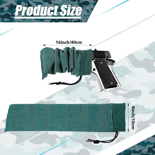 Vista 2 de 12 piezas de pistola de pistola de silicona para pistola de pistola, funda anti óxido, tela impermeable, calcetines de pistola de punto, cierre