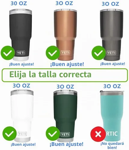 Vista 6 de Tapas de repuesto para vasos, tapas de vaso a prueba de derrames, 30 onzas para YETI Rambler, Ozark Trail y otras marcas de vasos de acero