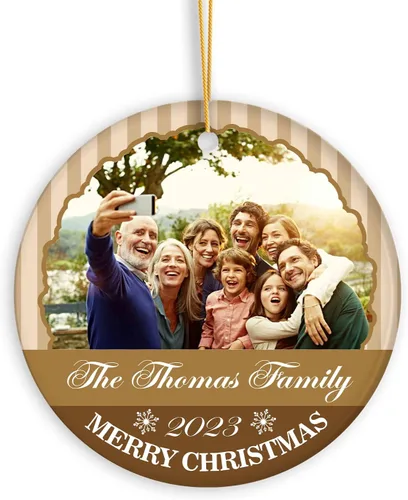 Vista 10 de Adorno personalizado de aniversario de boda, foto personalizada con nombre y fecha, adorno de aniversario de boda Navidad 2023, regalos de Navidad