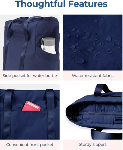 Vista 5 de BAGSMART Bolsa de yoga para mujer, bolsa de viaje para laptop, pañal, gimnasio, bolsa de yoga con hebilla para esterilla de yoga para deportes