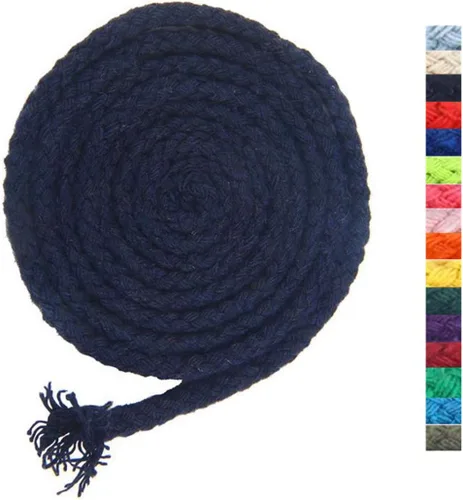 Vista 26 de Cuerda de macramé de 5 mm * 295 pies, cuerda de algodón natural de 8 hebras trenzadas para manualidades, hilo de algodón para tejer, para colgar