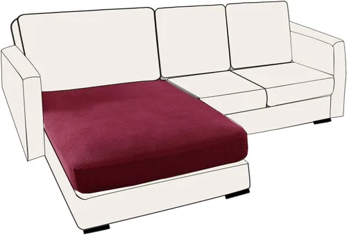 Vista 38 de UNBBRRL Fundas de cojín de asiento para sofá, elásticas, funda de cojín individual para sofá, fundas de cojín para sofá, fundas de héroe protegen
