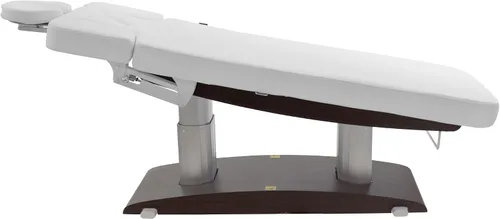 Vista 12 de SKINACT Bale - Mesa de tratamiento de masaje facial eléctrico con 5 motores, iluminación LED, tapicería de PU y base de madera (blanco)