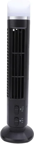 Vista 9 de Bladeless Tower Fan USB Desk, 34dB Quiet (White)