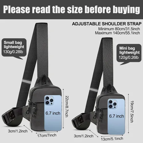 Vista 2 de Mini bolso bandolera para hombre, bolso cruzado pequeño para mujer, riñoneras informales, bolsa de bolsillo personal, mochila para teléfono