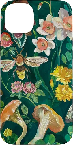 Vista 14 de Funda Boho Bee Greenery Luna Moth Vintage Botanical Mushroom para iPhone 13 Pro