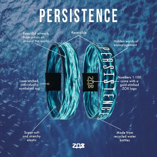 Vista 2 de ZOX Pulseras banda elástica con afirmaciones motivacionales y hermosas obras de arte, gran regalo para hombres y mujeres de todas las edades