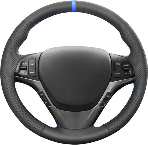 Vista 16 de MEWANT Funda cosida para volante Hyundai Genesis Coupe 2010-2016/Accesorios de volante para Hyundai Genesis Coupe