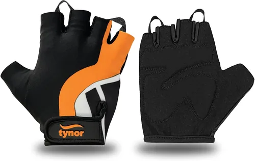 Vista 4 de TYNOR Training Gym Gloves Padded Weight Lifting Gloves with Wrist Wrap Extra Grips Adjustable Full Palm Protection Fitness Fingerless Glove for Men