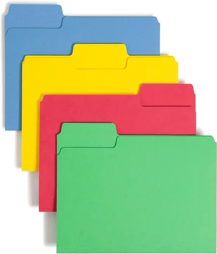 Vista 10 de Smead SuperTab - Carpeta de archivos pesada, pestaña de corte de 1/3 de gran tamaño, tamaño carta, manila, 50 por caja (10401) (paquete de 2)