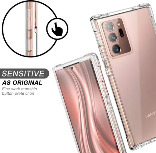 Vista 3 de SURITCH Funda transparente para Samsung Galaxy Note 20 Ultra (solamente) de 6.9 pulgadas, [protector de pantalla integrado], protección de cuerpo