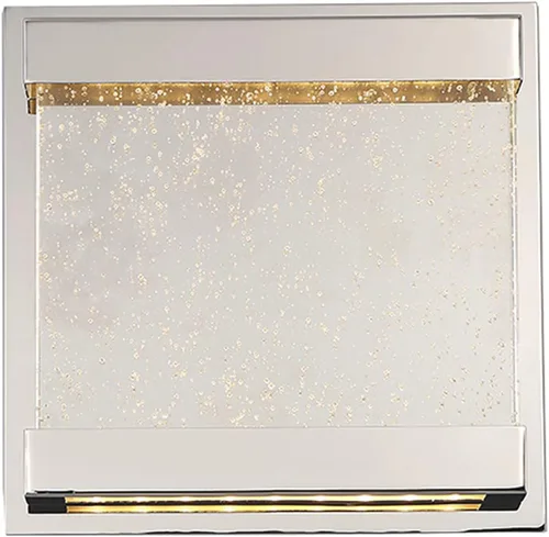 Vista 4 de WAC Lighting dweLED, aplique de pared LED cuadrado mítico 3000K en níquel pulido