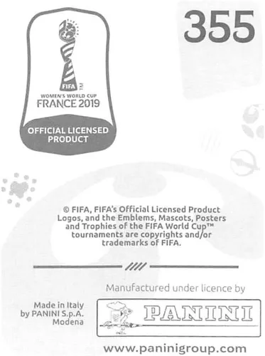Vista 2 de 2019 Panini FIFA Women's World Cup France Album Stickers (Individual Sticker Only) Soccer #355 Charlene Meyong Cameroon 2 Inch by 2 1/2 Inch