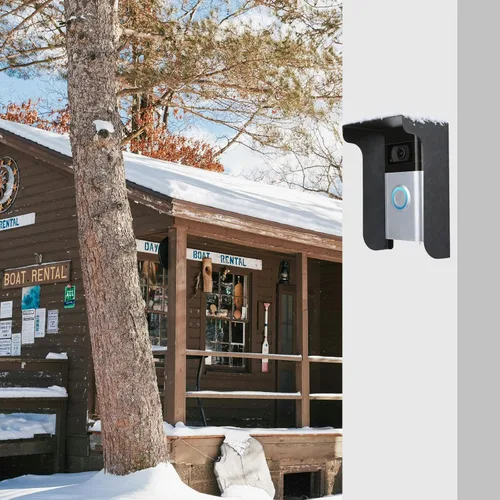 Vista 5 de Cubierta de metal para timbre de puerta compatible con timbre de batería con anillo, Plus, Pro (2026), parpadeo, Google Nest, Arlo/Eufy/AOSU, timbre
