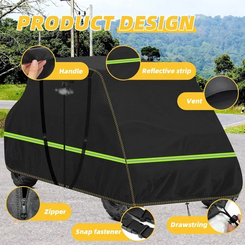 Vista 3 de Cubierta impermeable para UTV de 4 plazas – Protección 600D lado a lado, compatible con Polaris Ranger Crew XP 1000/900/570/800, General, RZR