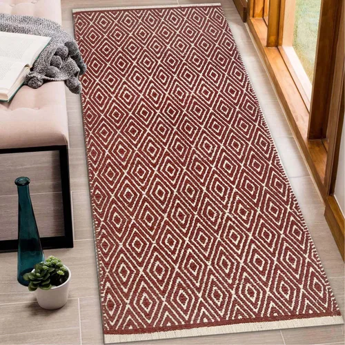 Vista 8 de Chardin Home, tapete 100% algodón, reversible por completo, de 21 x 34 pulgadas, se puede lavar a máquina, Gris y blanco Beige grisáceo - Blanco