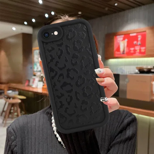 Vista 6 de MOWIME Funda compatible con iPhone 7/8/SE 2020, estampado de guepardo, a prueba de golpes, funda protectora de TPU suave para mujeres y niñas, funda