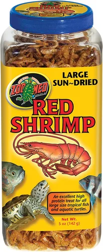 Vista 3 de Zoo Med Alimento grande para tortugas acuáticas de camarones rojos secados al sol, 0.5 oz.