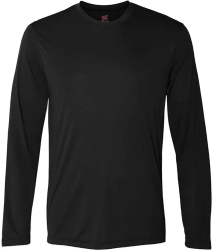 Vista 2 de Hanes - Camiseta de manga larga para hombre, Cool Dri, UPF 50+ (paquete de 2)