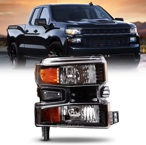 Vista 10 de Conjunto de faros delanteros del lado del conductor para Chevy 2019 2020 2021 Silverado 1500, 2022 Chevrolet Silverado 1500 LTD solamente, faros