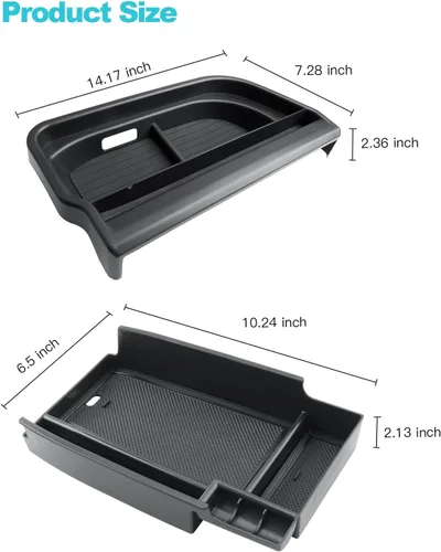 Vista 5 de CDEFG 2 unidades para Ford Bronco Sport 2025 2026 Organizador de consola central para tablero 2025 2026 Ford Bronco Sport 13.2 pulgadas pantalla