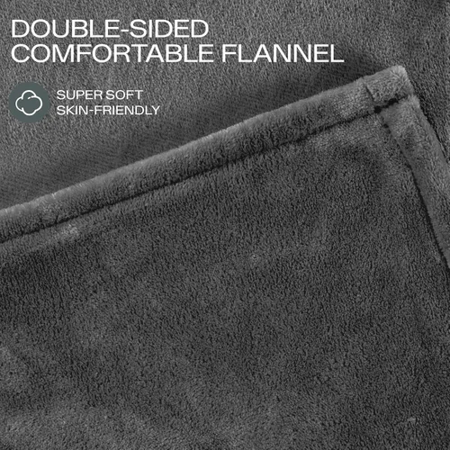 Vista 4 de Manta Térmica Eléctrica Tamaño Full 72''x84'', Manta Térmica de Franela de Doble Capa con Apagado Automático de 10 Horas y 8 Ajustes de Calor, Manta