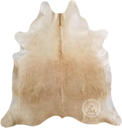 Vista 10 de Sunshine Cowhides Alfombra 100% de piel de vaca beige Palomino, alfombra de estilo moderno de piel de animal y alfombra para el suelo, alfombra