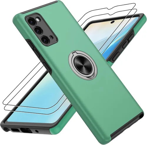 Vista 37 de Gritup - Funda para Galaxy A05S con protector de pantalla HD×2, funda protectora para teléfono a prueba de golpes con soporte magnético de anillo