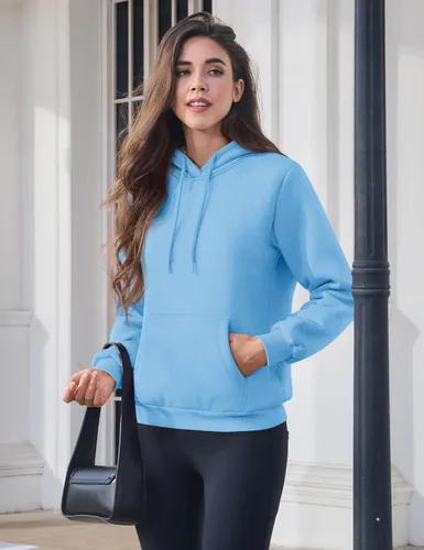 Vista 118 de MAGCOMSEN Sudaderas con capucha para mujer, con forro de sherpa, de vellón, para invierno, cálido, pesado, de algodón, con bolsillo