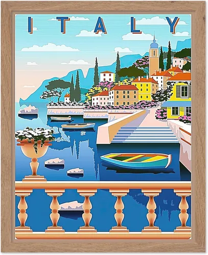 Vista 50 de Poster Master Póster de viaje vintage, impresión retro de playas de dunas - Arte de línea South Shore - Regalo para él, ella, amante de los viajes