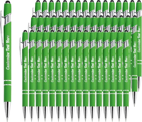 Vista 97 de Hasta 500 bolígrafos personalizados a granel con logotipo de mensaje de nombre comercial, bolígrafos grabados personalizados con lápiz óptico
