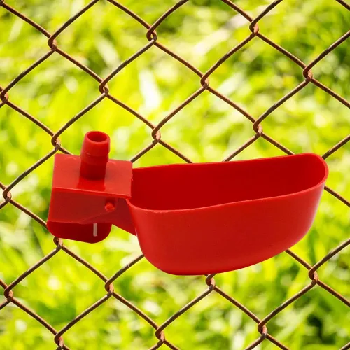 Vista 9 de 12 tazas de agua de codorniz para palomas, bebedero automático para pájaros para jaula, cría de aves de corral (rojo)