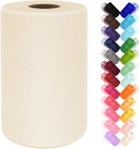 Vista 23 de Rollo de tela de tul de 6 pulgadas por 100 yardas (300 pies) cinta de tul malla transparente para bricolaje, falda tutú, envoltura de regalos, boda
