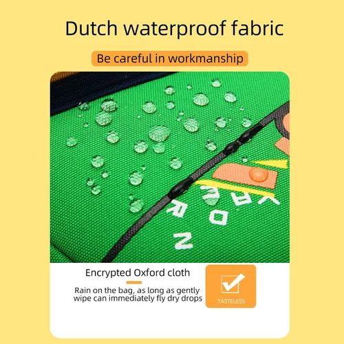 Vista 6 de willikiva Mochila infantil de dinosaurio para niños y niñas, bolsa preescolar impermeable (autobús verde)
