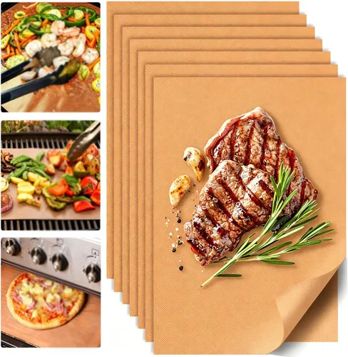 Vista 12 de UBeesize Rollo de Alfombrillas para Parrilla de 13 x 90 Pulgadas para Parrilla al Aire Libre - Tapete de Parrilla BBQ Antiadherente de Servicio